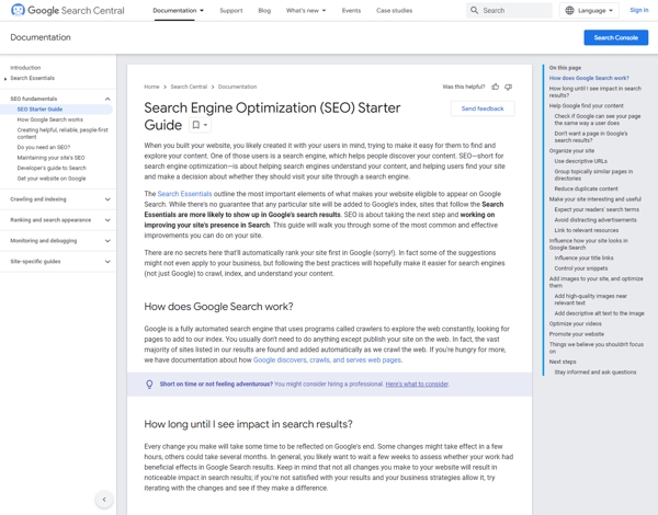 Google Search Engine Optimization (SEO) Starter Guide Thumbnail Image