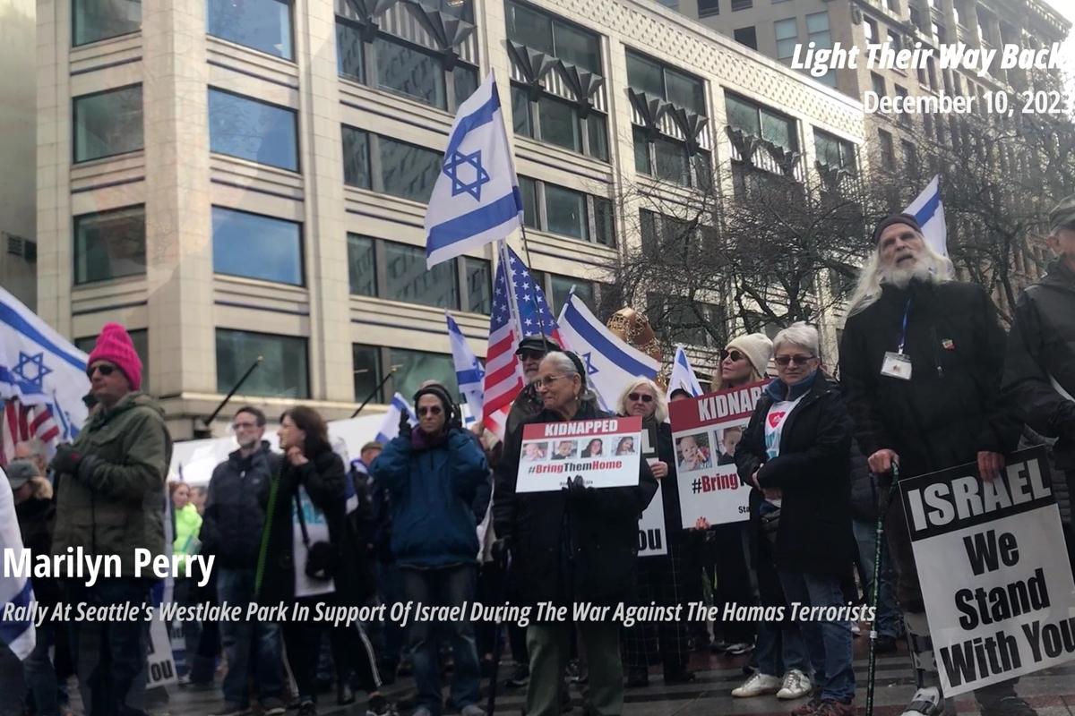 Seattle Rally Supporting Israel During The War Against The Hamas Terrorists in Gaza 